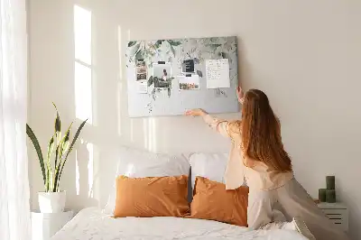 Tableau d’affichage en liège motif feuilles et plantes