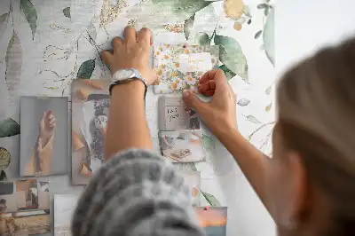 Tableau d’affichage en liège motif feuilles et plantes