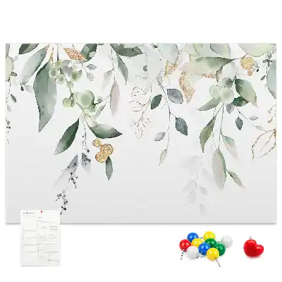 Tableau d’affichage en liège motif feuilles et plantes