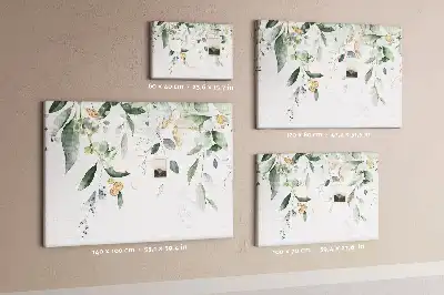 Tableau d’affichage en liège motif feuilles et plantes