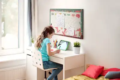 Tableau d’affichage en liège Organisateur hebdomadaire pour enfants
