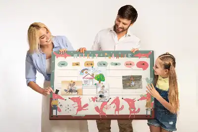 Tableau d’affichage en liège Organisateur hebdomadaire pour enfants