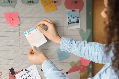 Tableau d’affichage en liège Organisateur hebdomadaire pour enfants
