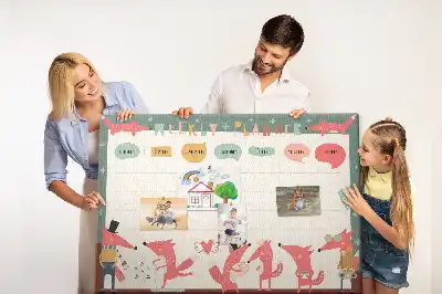 Tableau d’affichage en liège Organisateur hebdomadaire pour enfants