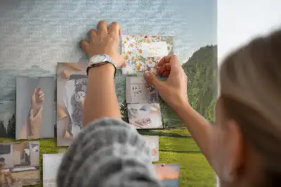 Tableau en liège déco Montagnes champ