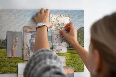Tableau en liège déco Montagnes champ