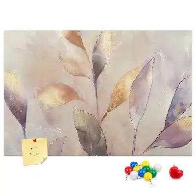 Tableau de liège Plantes aquarelle