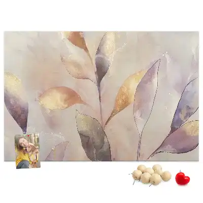 Tableau de liège Plantes aquarelle