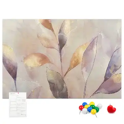 Tableau de liège Plantes aquarelle