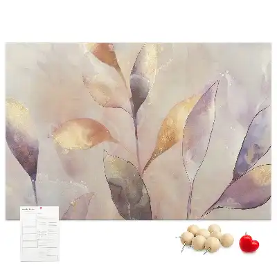 Tableau de liège Plantes aquarelle