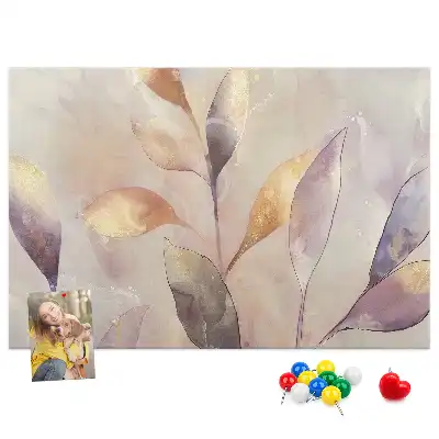 Tableau de liège Plantes aquarelle