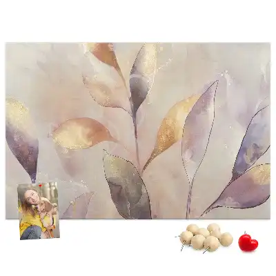 Tableau de liège Plantes aquarelle