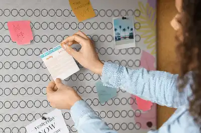 Tableau d’affichage en liège Suivi des habitudes mural