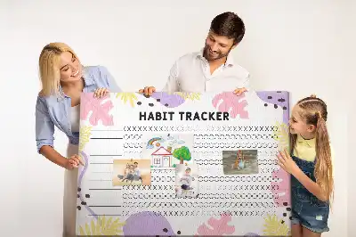 Tableau d’affichage en liège Suivi des habitudes mural
