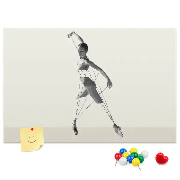 Tableau d'affichage en liège motif Ballerine
