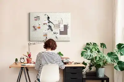 Tableau d'affichage en liège motif Ballerine
