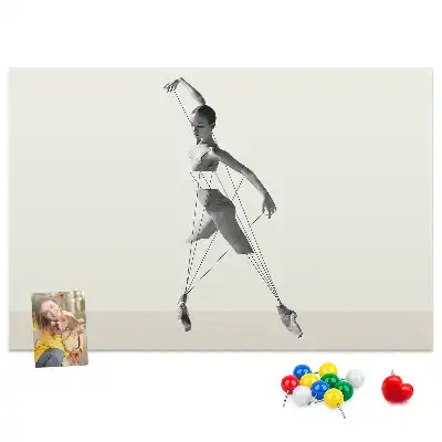 Tableau d'affichage en liège motif Ballerine