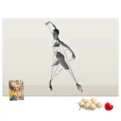 Tableau d'affichage en liège motif Ballerine
