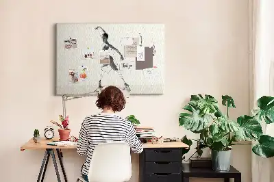 Tableau d'affichage en liège motif Ballerine