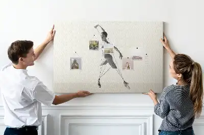 Tableau d'affichage en liège motif Ballerine