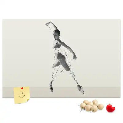 Tableau d'affichage en liège motif Ballerine