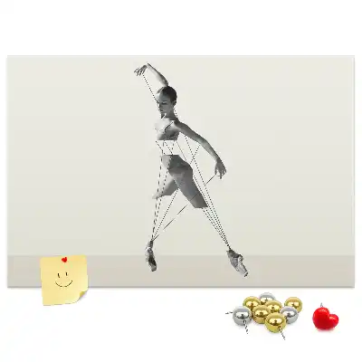 Tableau d'affichage en liège motif Ballerine