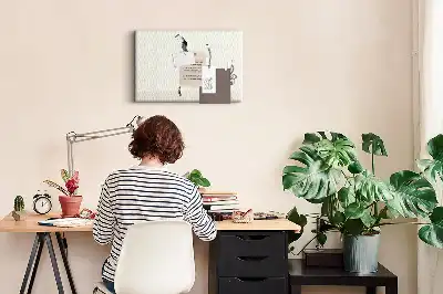 Tableau d'affichage en liège motif Ballerine