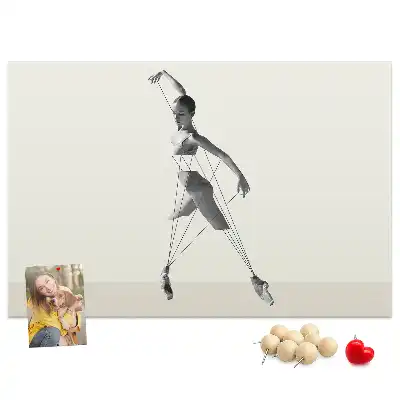 Tableau d'affichage en liège motif Ballerine