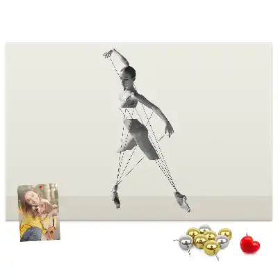 Tableau d'affichage en liège motif Ballerine