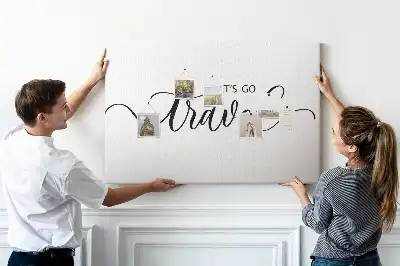 Tableau en liège déco Inscription voyage
