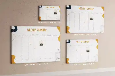 Tableau d’affichage en liège Planning de sept jours pour le mur