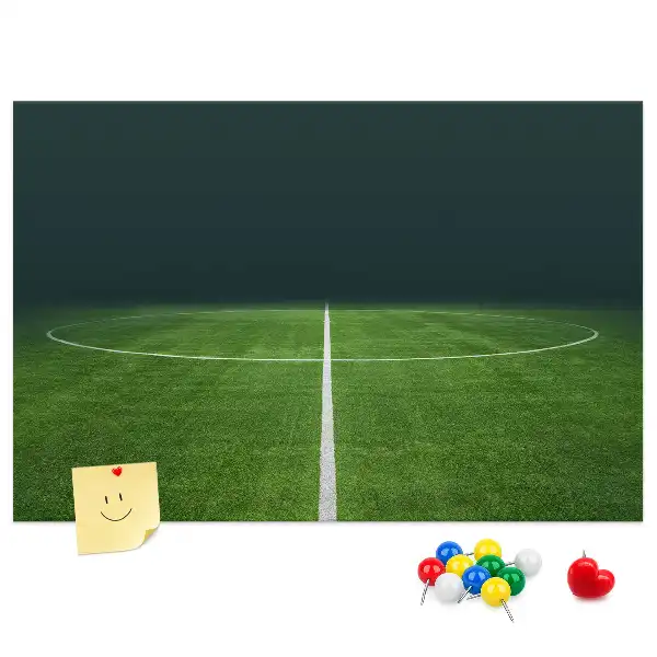 Tableau en liège déco Terrain de football