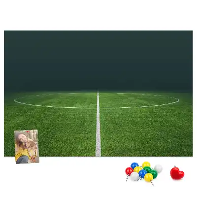 Tableau en liège déco Terrain de football