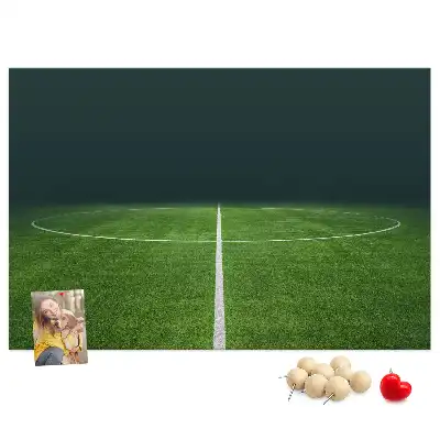 Tableau en liège déco Terrain de football