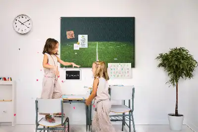 Tableau en liège déco Terrain de football