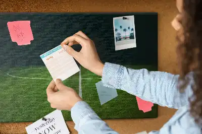 Tableau en liège déco Terrain de football