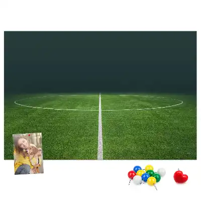 Tableau en liège déco Terrain de football