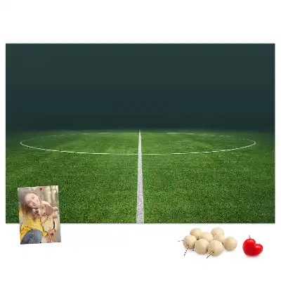 Tableau en liège déco Terrain de football