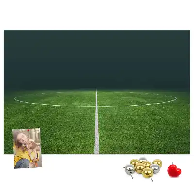Tableau en liège déco Terrain de football