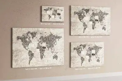 Tableau de liège Carte du monde journal