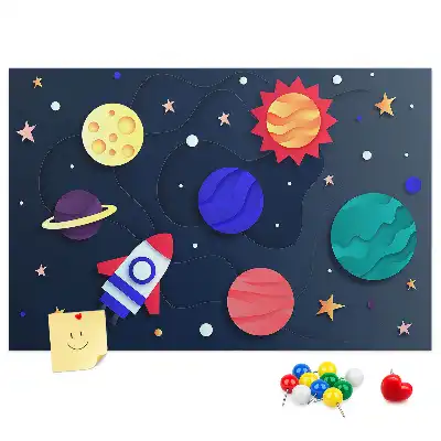 Tableau en liège décoratif Cosmos pour enfants