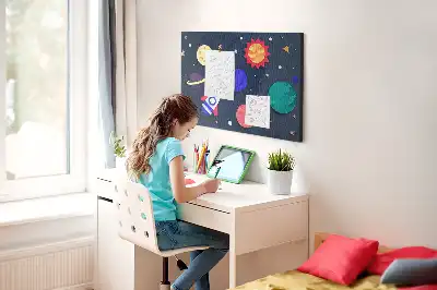 Tableau en liège décoratif Cosmos pour enfants