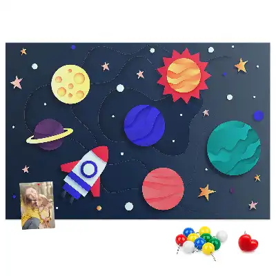Tableau en liège décoratif Cosmos pour enfants