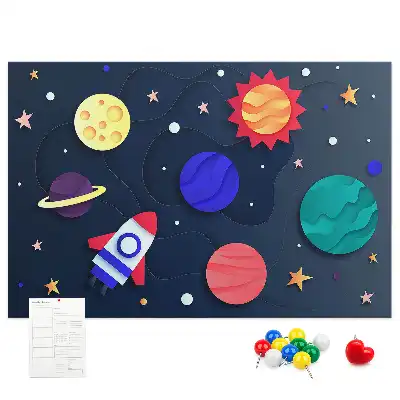 Tableau en liège décoratif Cosmos pour enfants