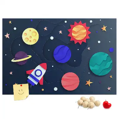 Tableau en liège décoratif Cosmos pour enfants