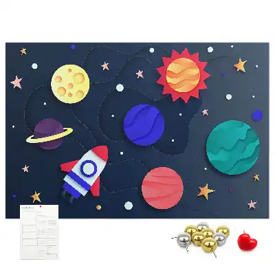 Tableau en liège décoratif Cosmos pour enfants
