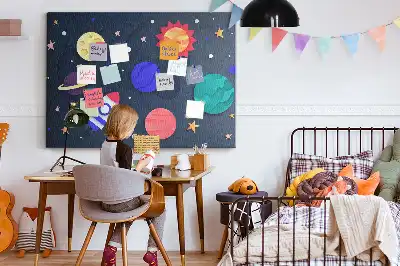 Tableau en liège décoratif Cosmos pour enfants