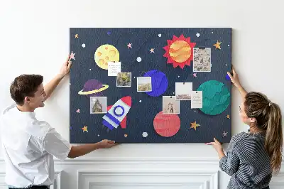 Tableau en liège décoratif Cosmos pour enfants