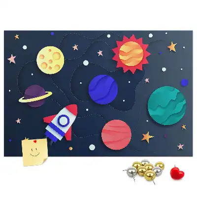 Tableau en liège décoratif Cosmos pour enfants