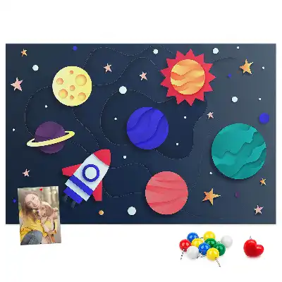 Tableau en liège décoratif Cosmos pour enfants
